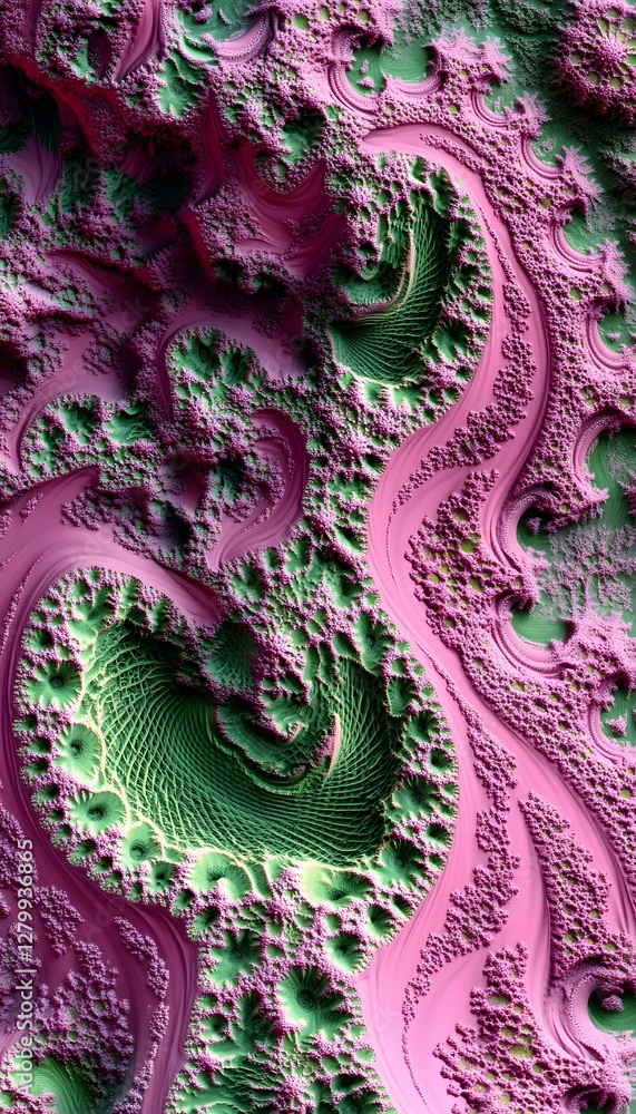Aufkleber abstract fractal image of shapes and patterns in colors