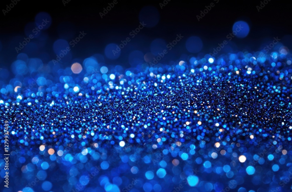 Aufkleber shimmering blue glitter background with soft bokeh effect creating a dreamy and enchanting atmospher