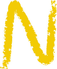 N Letter Hand Drawn Crayon Alphabet