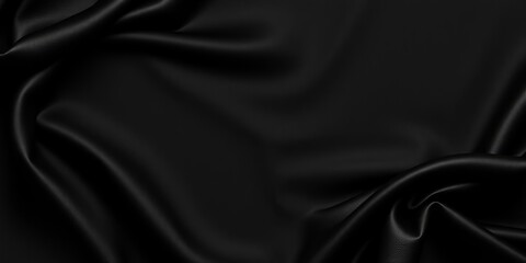 Fototapeta premium Black leather texture banner with sleek, elegant design, black, abstract, smooth
