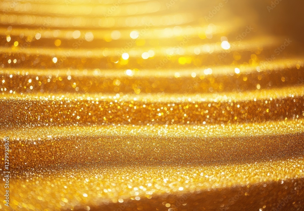 Poster shimmering golden lights reflecting on smooth surface creating a magical and enchanting atmosphere w
