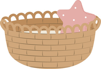 Wicker Cradle Basket For Newborn