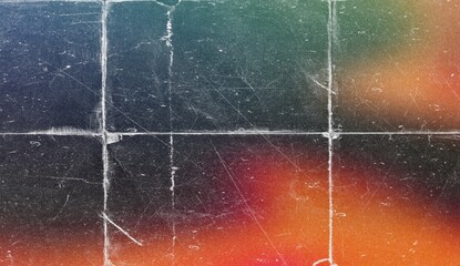 Old retro dirty scratched film scan for textures and overlays design with scratches; abstract image of an art texture background. Film grain texture, light leaks with grain texture