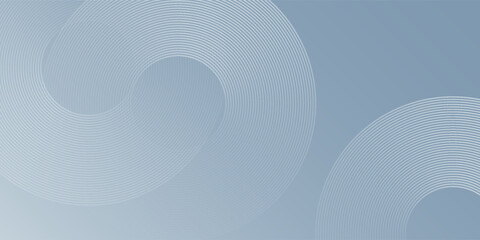 Abstract simple circle lines on gray background. Geometric stripe line art modern