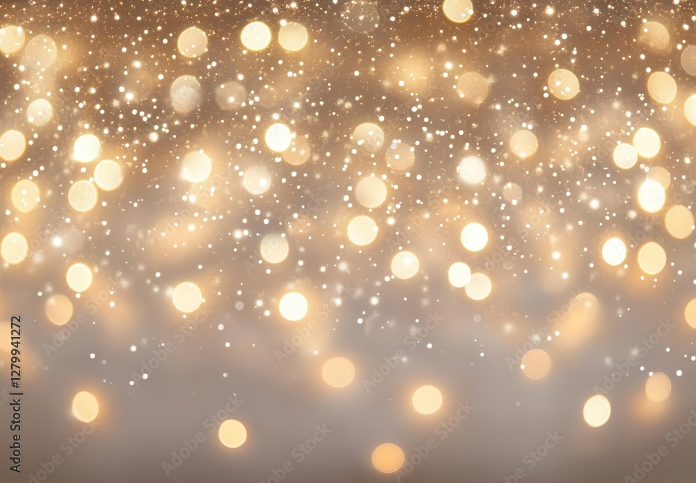 Aufkleber soft golden bokeh background with gentle sparkling lights, creating a warm and festive atmosphere fo