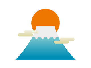 富士山と日の出