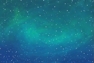 Fototapeta premium Abstract Digital Art of a Starry Night Sky with Green Wave and Stars on Deep Blue Background