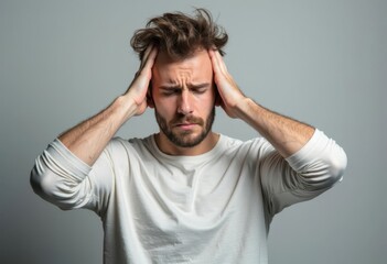 man with headache