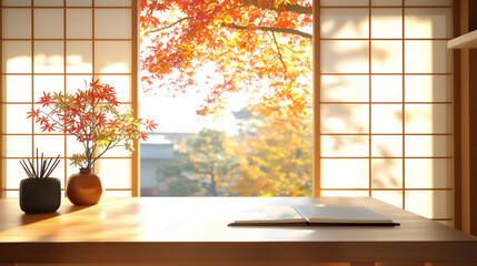  autumn-inspired bright japanese study room
