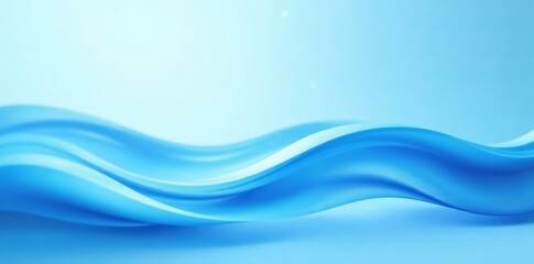 Fototapeta premium Soft flowing waves of light blue abstract background, dreamy, ethereal, peaceful