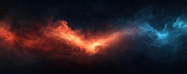 Fototapeta premium A dramatic cosmic explosion shaping an exclamation of celestial energy and vibrant chaos with swirling flames turbulent vortices and a fiery cataclysmic display of the universe s power and grandeur