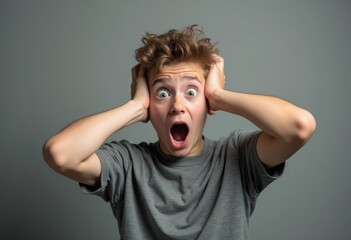 young man shocked