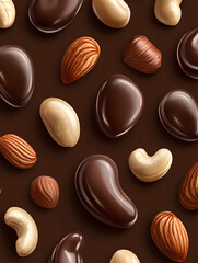 Fototapeta premium chocolate and nuts