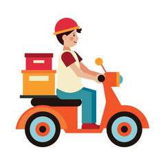 Motorcycle Delivery Boxes Icon
