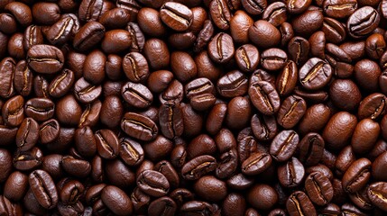 Obraz premium Roasted coffee beans background texture