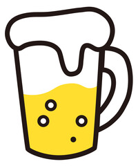 ビールのベクターイラスト © hanamuradesign