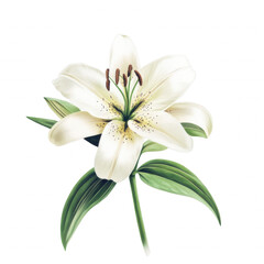 Simplistic Easter Lily with Flat Colors – Religious Easter Cliparts