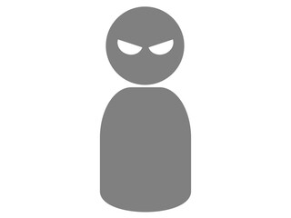 怪しい人のシルエット（不審者アイコン）