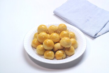 pineapple tart or nanas tart or nastar cookies. cookies with pineapple jam inside on bright mood