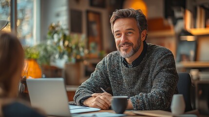 Career Coach Guiding Professionals in a One-on-One Consultation Session