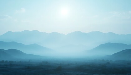 Fototapeta premium Misty mountain landscape