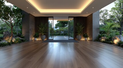 Modern Entranceway to Garden