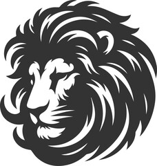 A lion looking down with a sorrowful gaze vector
