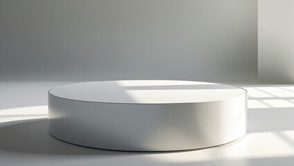 Minimalist White Podium for Elegant Product Display