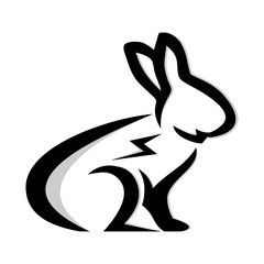rabbit logo design, vector, silhouette, illustration, professional animal logo, design, rabbit, logo, icon, illustration, animal, vector, graphic, isolated, silhouette, symbol, happy, set, emblem, har