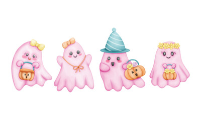 Halloween holiday cute element set