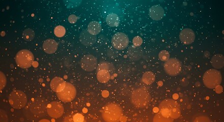 Abstract background image featuring bokeh lights. Warm and cool colors blend in a sparkling, glittering effect. The dark backdrop enhances the luminescence.