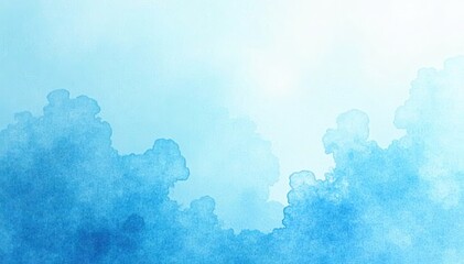 Soft pastel blue watercolor strokes creating a serene background, texture, artistic
