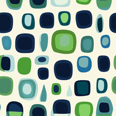 Green and Blue Simple Shapes Pattern