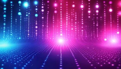 Obraz premium Abstract colorful digital background with luminous dots and glowing lights creating a vibrant atmosphere for creative projects and designs