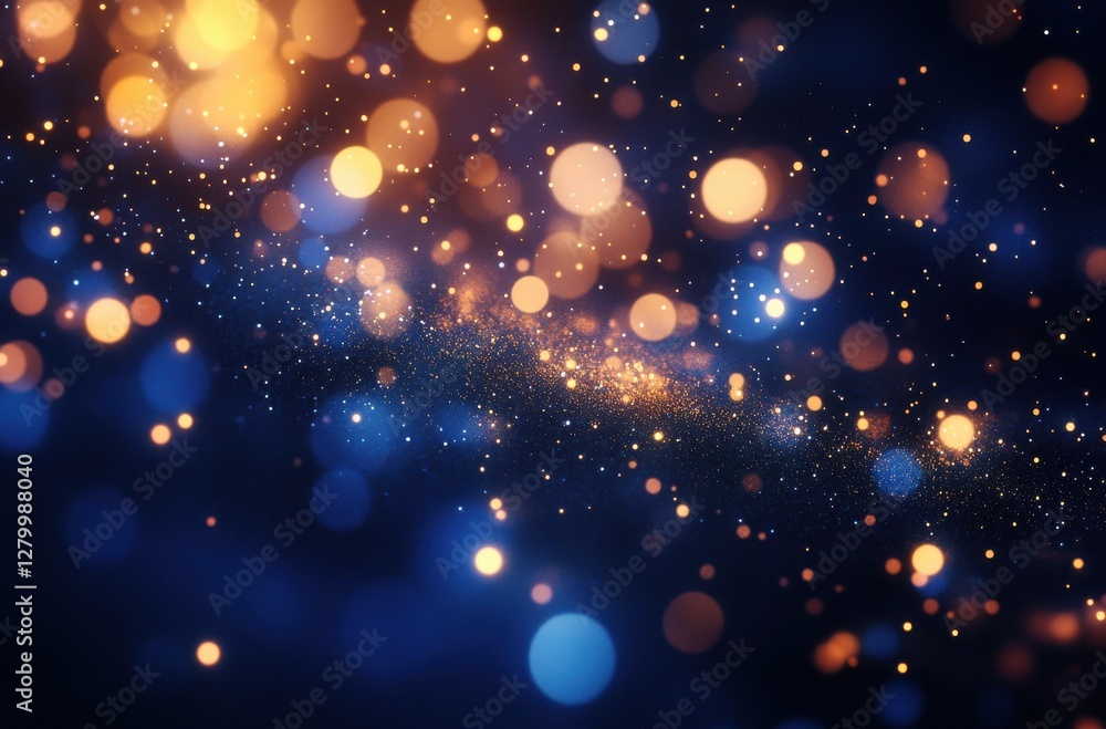 Aufkleber abstract cosmic background with luminous bokeh lights in various colors, creating a dreamy atmospher