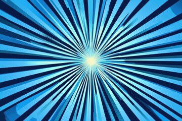 Abstract blue burst, radiating lines, bright center.
