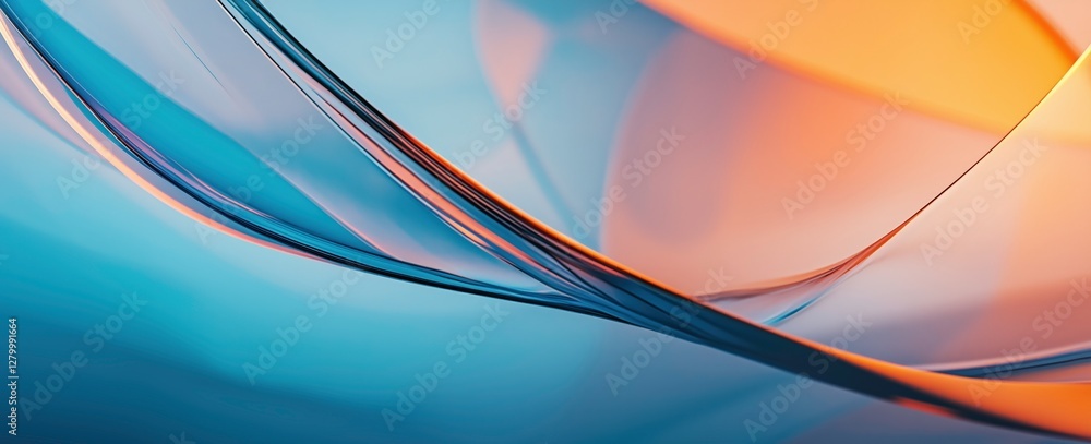 Poster abstract flow: a vibrant composition of fluid shapes and gradients, capturing the dynamic interplay 