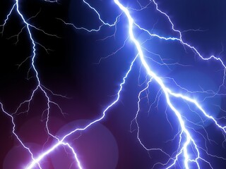 Dramatic Lightning Illuminating Dark Night Sky Creating a Powerful Atmosphere of Natural Energy and Awe