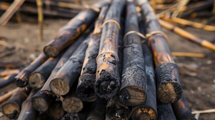 Bamboo Charcoal: Made from bamboo, this charcoal is used in air purifiers, deodorizing products, and natural filters, praised for its eco-friendly and sustainable qualities.
