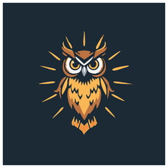 A cool owl logo illustration, sport team, basketball team