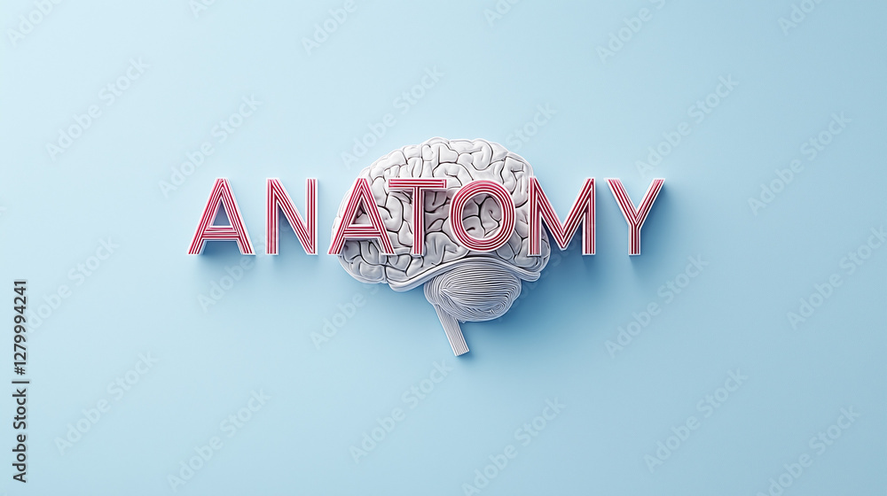 Poster anatomy: artistic representation of the word 