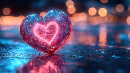 Glowing Heart in Glass, Night City