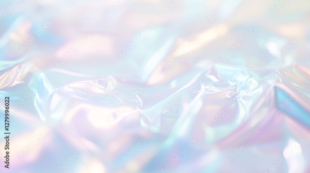 Poster abstract iridescent texture: a close-up of an iridescent texture, with a dreamy, ethereal quality cr