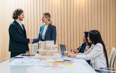 Architecture Team Discussing Sustainable Building Design
