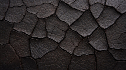 Cracked Earth Texture: The image showcases a detailed close-up of cracked earth, revealing a complex pattern of fissures and textures.