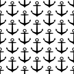 Anchor seamless pattern vector boat isolated helm scarf Nautical maritime sea ocean tile background repeat wallpaper