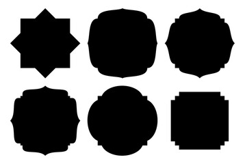 Elegant black frame silhouettes for design projects and creative layouts