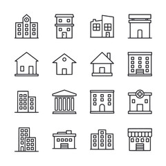 A set of buildings and a bank