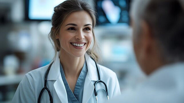 Doctor patient consultation, hospital