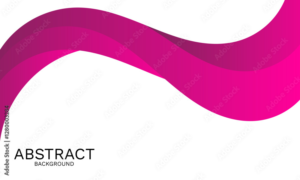 Poster dynamic pink wave background with overlapping layers and smooth gradients